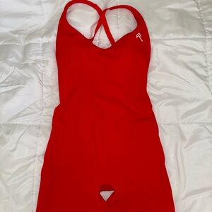Unified Scoop Back All in One Muscle Mommy Red